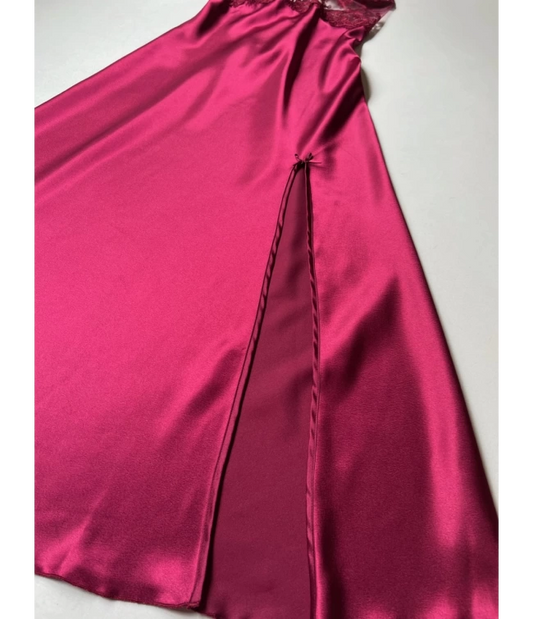 LONG SLIT SILK NIGHTY SET 5 PCS 😍😍