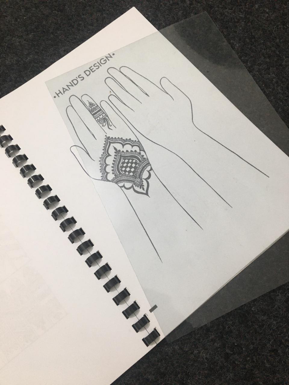 Mehandi Reusable Practice Book + FREE PRACTICE CONE V1