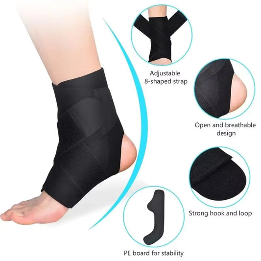 Adjustable Ankle Brace Breathable & Comfortable Elastic Ankle Support Sleeve Running Basketball Volleyball Foot Tendon Support