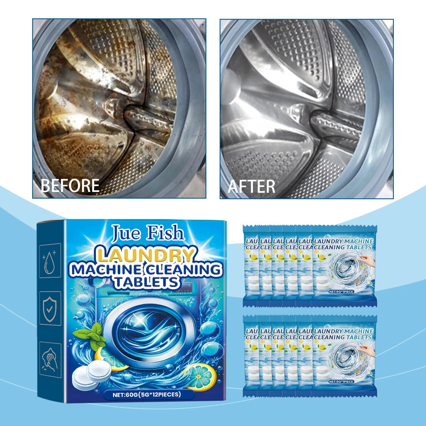 Imported 12 PCS/Box Washing Machine Tablets