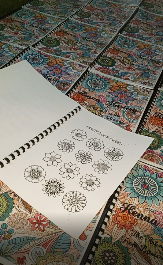 Mehandi Reusable Practice Book + FREE PRACTICE CONE